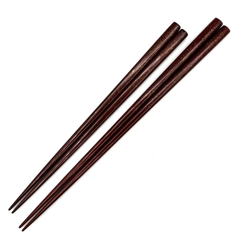 【送料無料】香川漆器　梨地後藤塗　夫婦箸セット【桐箱入】 3枚目