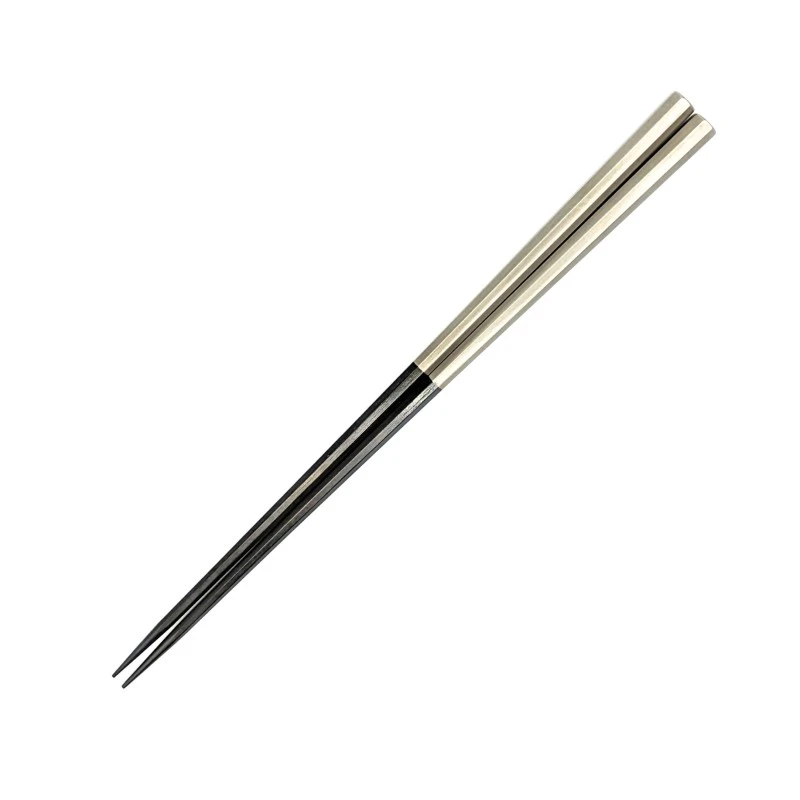 【送料無料】輪島塗　八角箸　プラチナ蒔絵 3枚目