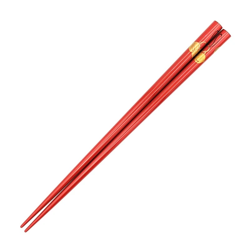 輪島塗　蒔絵箸　鈴(朱) 3枚目