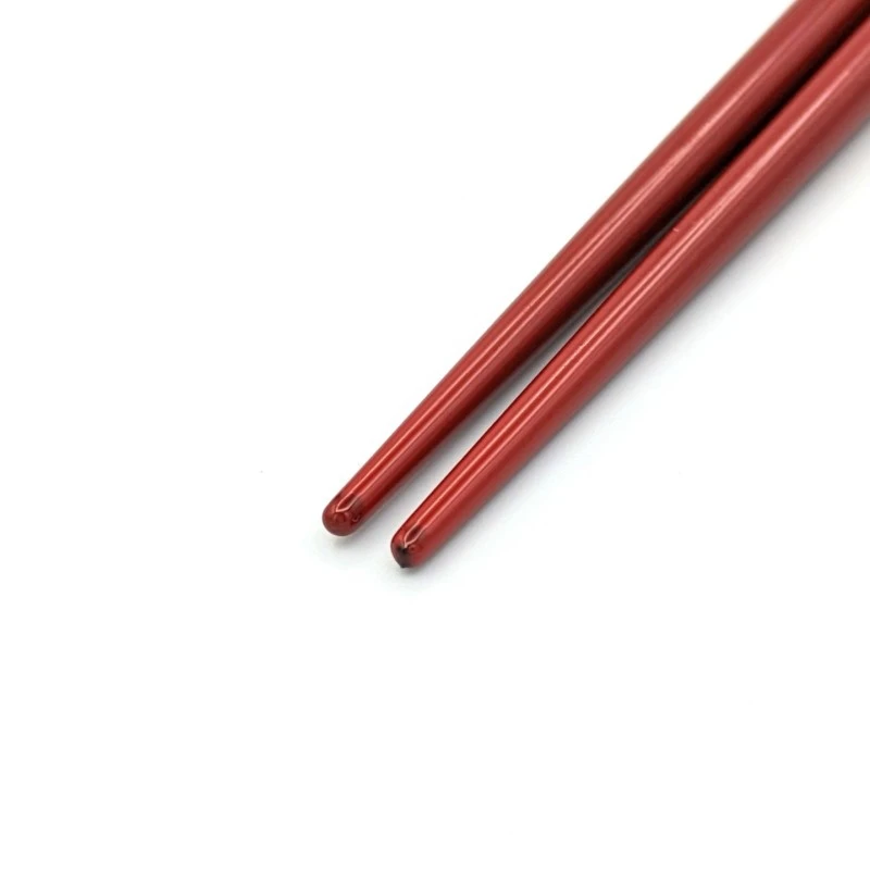 輪島塗　蒔絵箸　波うさぎ　上（溜） 2枚目