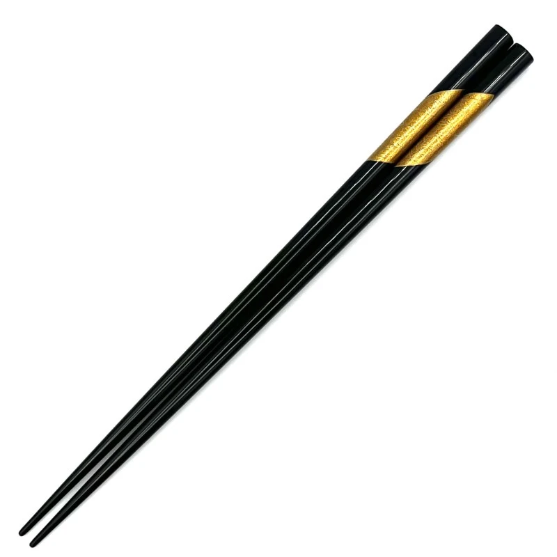 輪島塗　蒔絵箸　秋月　上（黒） 3枚目