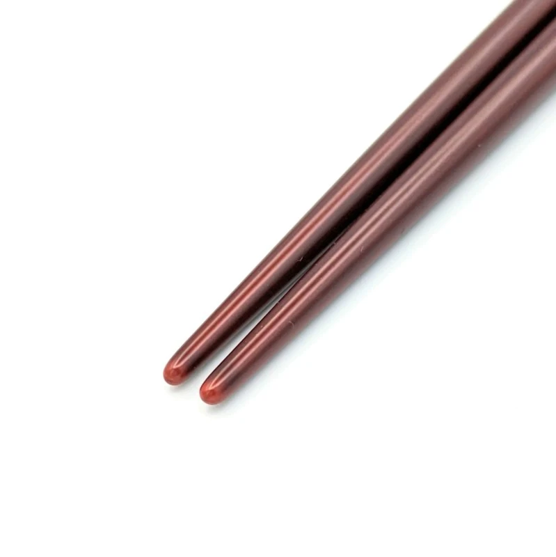 輪島塗　蒔絵箸　梨地雲に鶴（溜） 2枚目