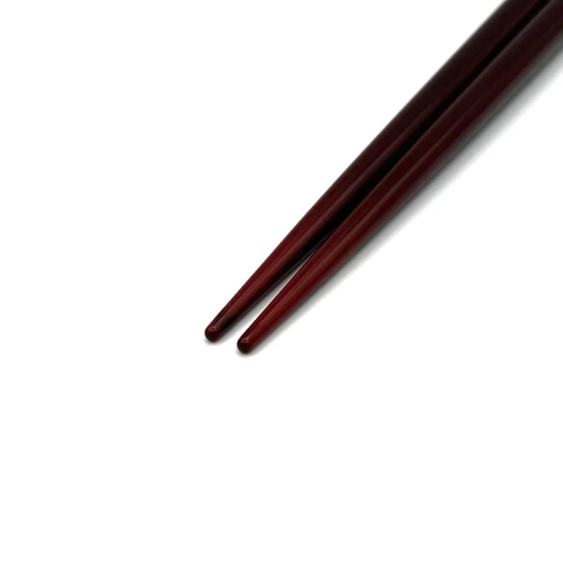輪島塗　蒔絵箸　松に鶴（溜） 1枚目