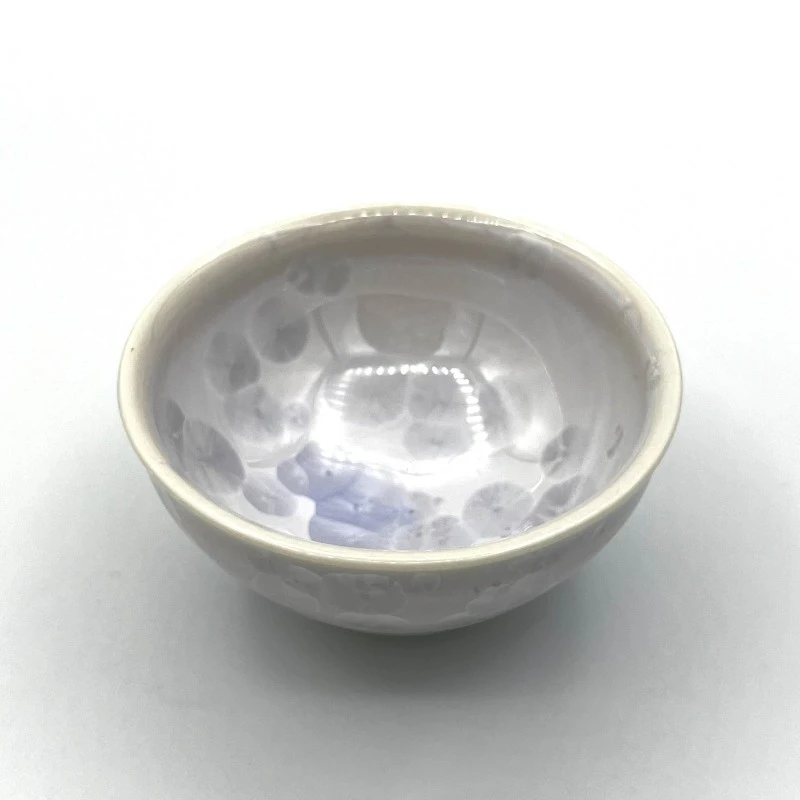 ぐい吞　花結晶　紫彩