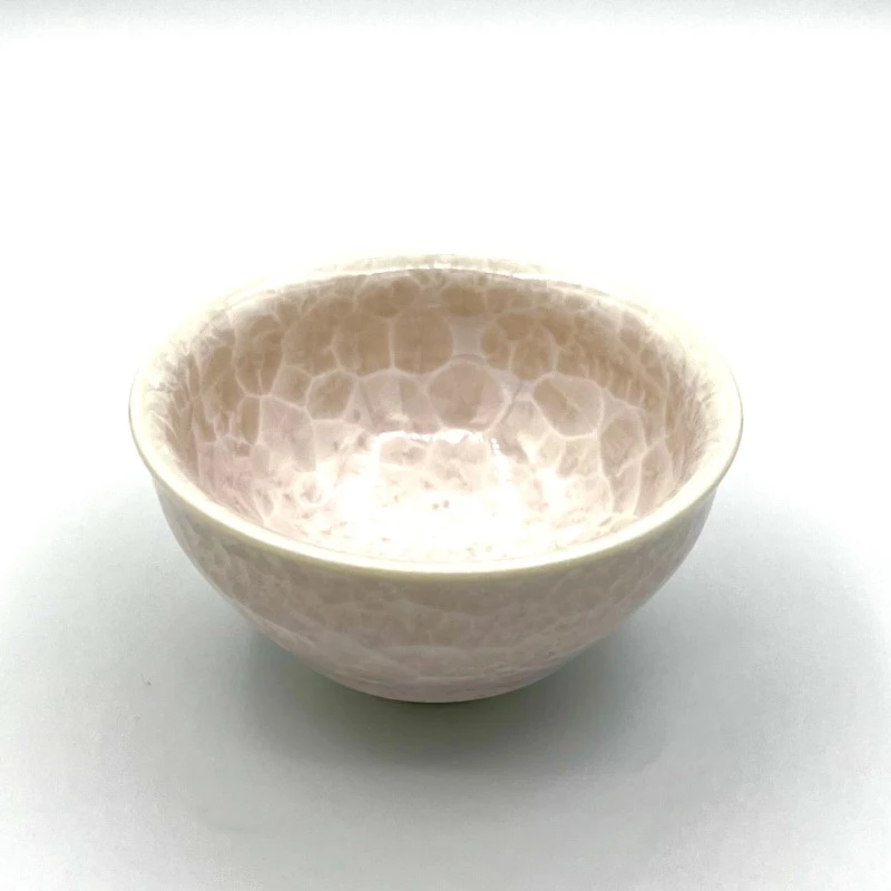 ぐい吞　花結晶　桃彩
