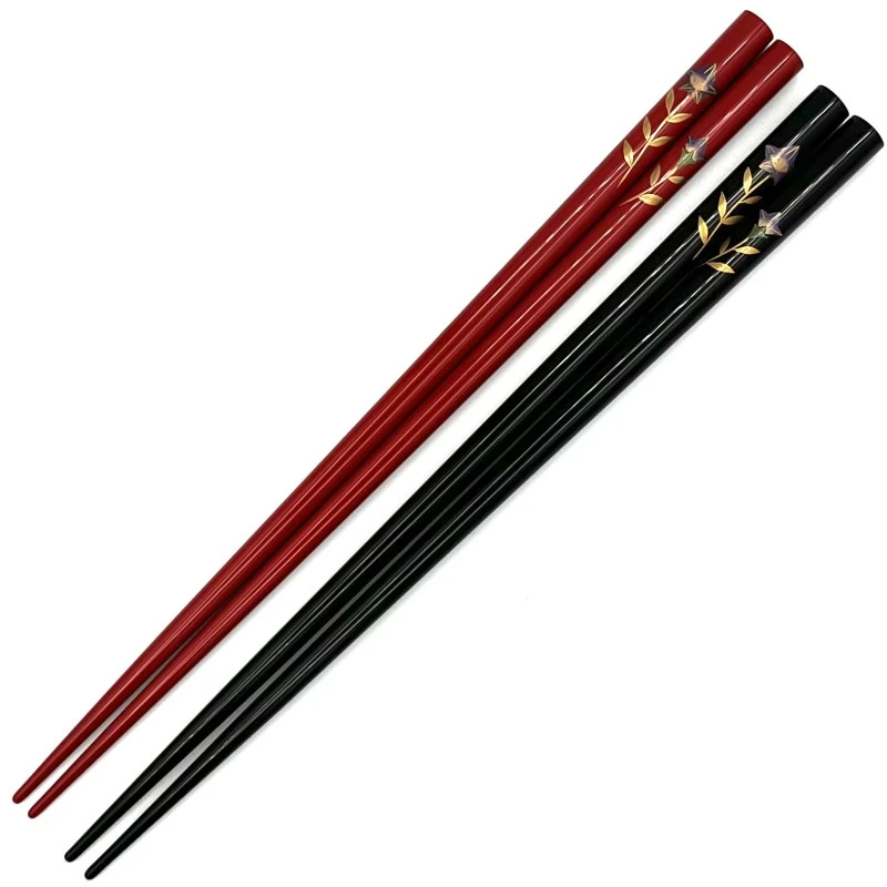 【送料無料】輪島塗　蒔絵箸　桔梗　夫婦箸セット【桐箱入】 3枚目