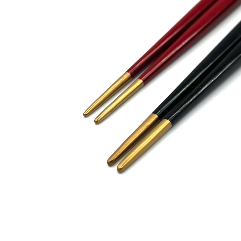 【送料無料】輪島塗　琵琶蒔絵夫婦箸セット【桐箱入】 1枚目