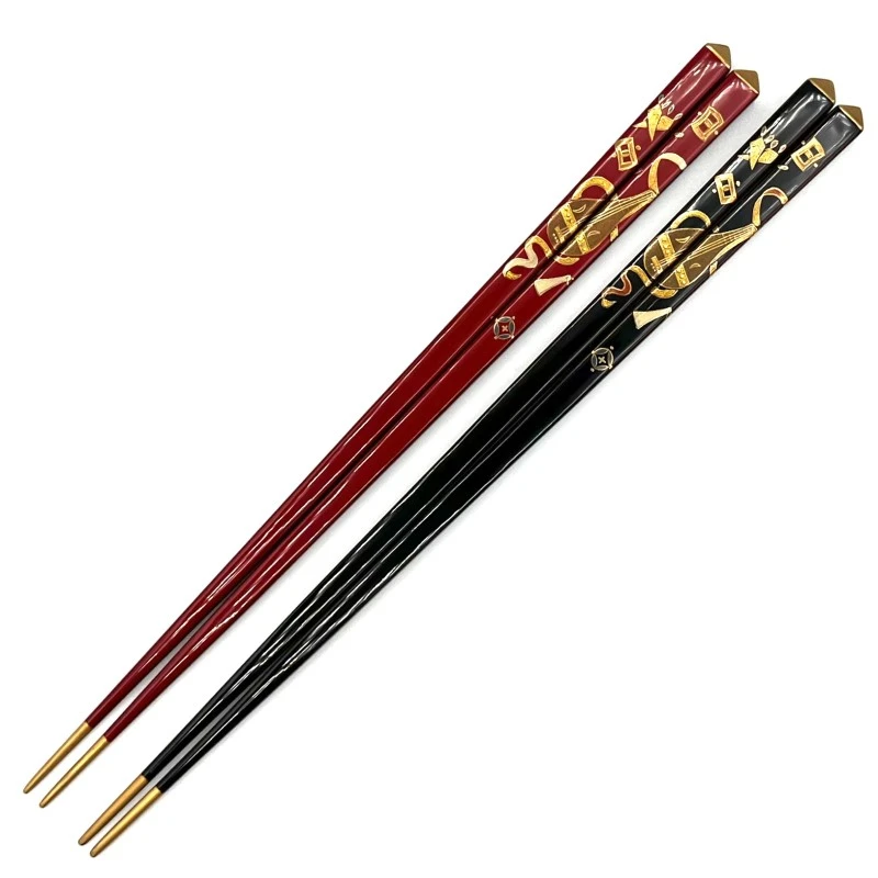 【送料無料】輪島塗　琵琶蒔絵夫婦箸セット【桐箱入】 3枚目