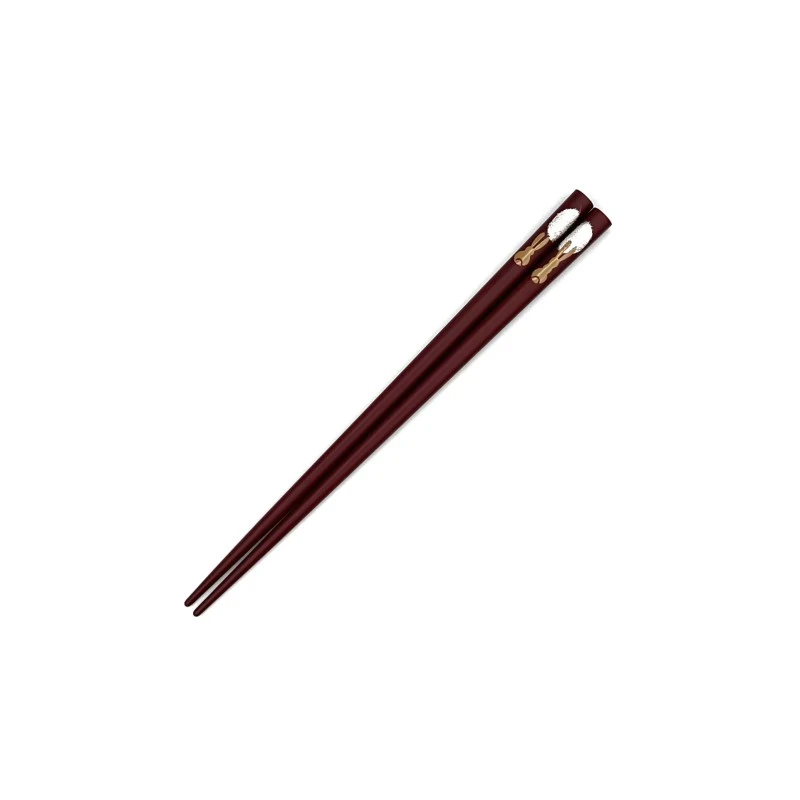 川連塗箸　月うさぎ　朱16cm 3枚目