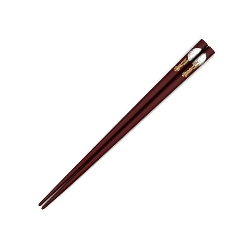 川連塗箸　月うさぎ　朱18cm 3枚目