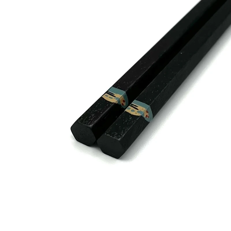 山中塗　六角箸　神代　新幹線　16.5cm 2枚目