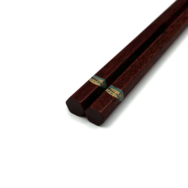 山中塗　六角箸　茜　新幹線　16.5cm 2枚目
