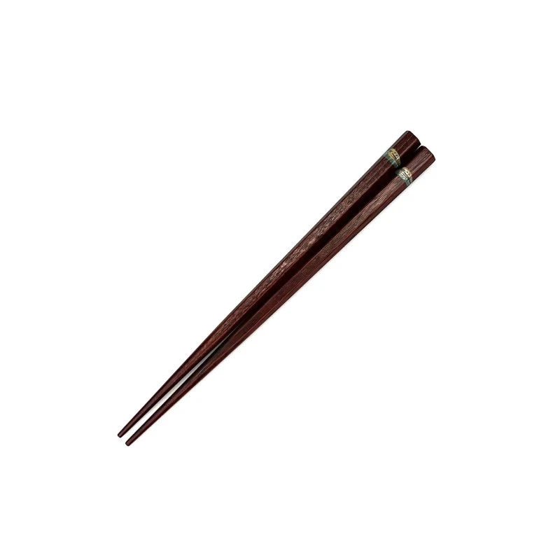 山中塗　六角箸　茜　新幹線　16.5cm 3枚目
