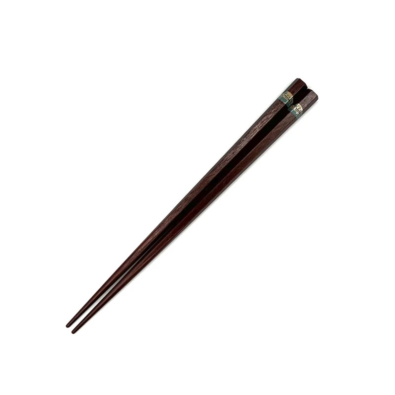 山中塗　六角箸　茜　新幹線　19cm 3枚目