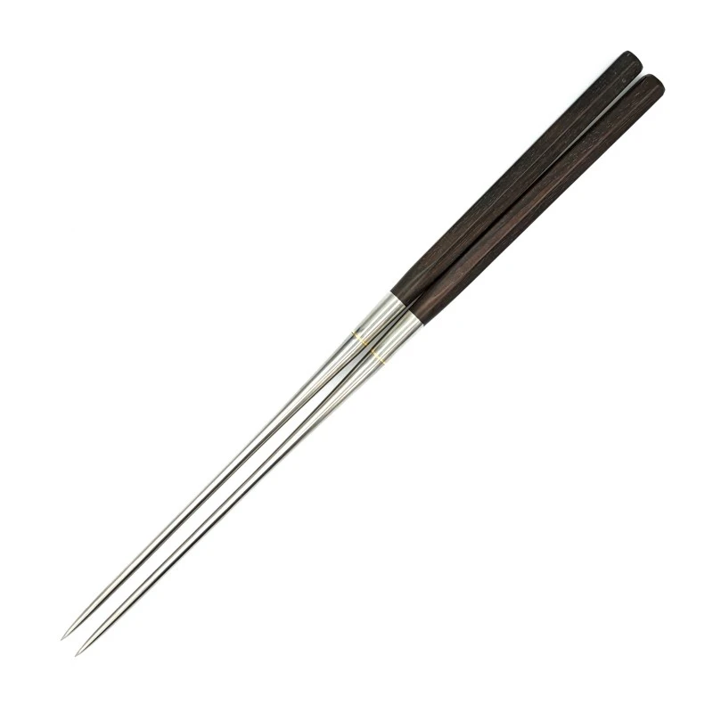 本焼ステンレス黒檀六角柄盛箸 3枚目