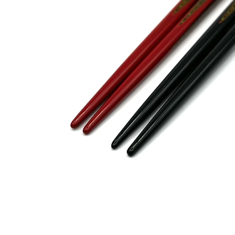 【送料無料】輪島塗　傘寿箸　夫婦箸セット【桐箱入】 1枚目