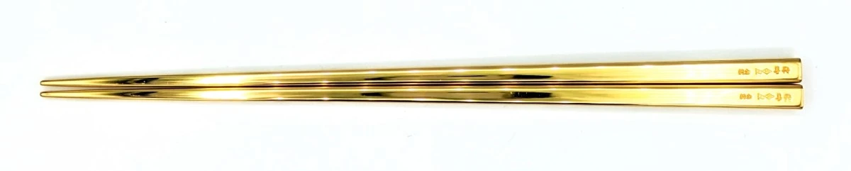 江戸純金箸　四角23cm