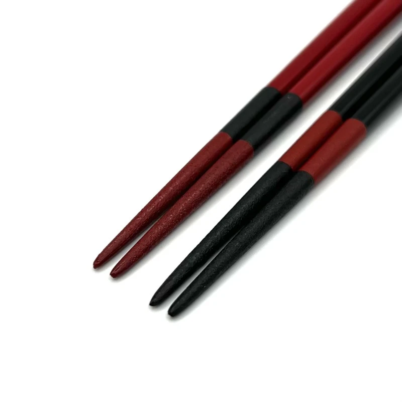【送料無料】輪島塗箸　先乾漆　短　夫婦箸セット【桐箱入】 1枚目