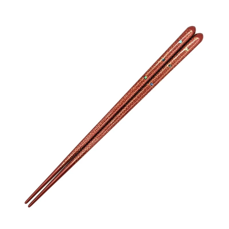 津軽塗箸　花氷　赤(中) 3枚目