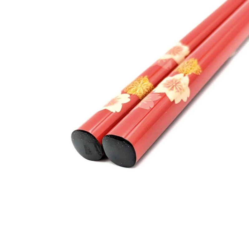 輪島塗　蒔絵箸先乾漆　桜（朱） 1枚目