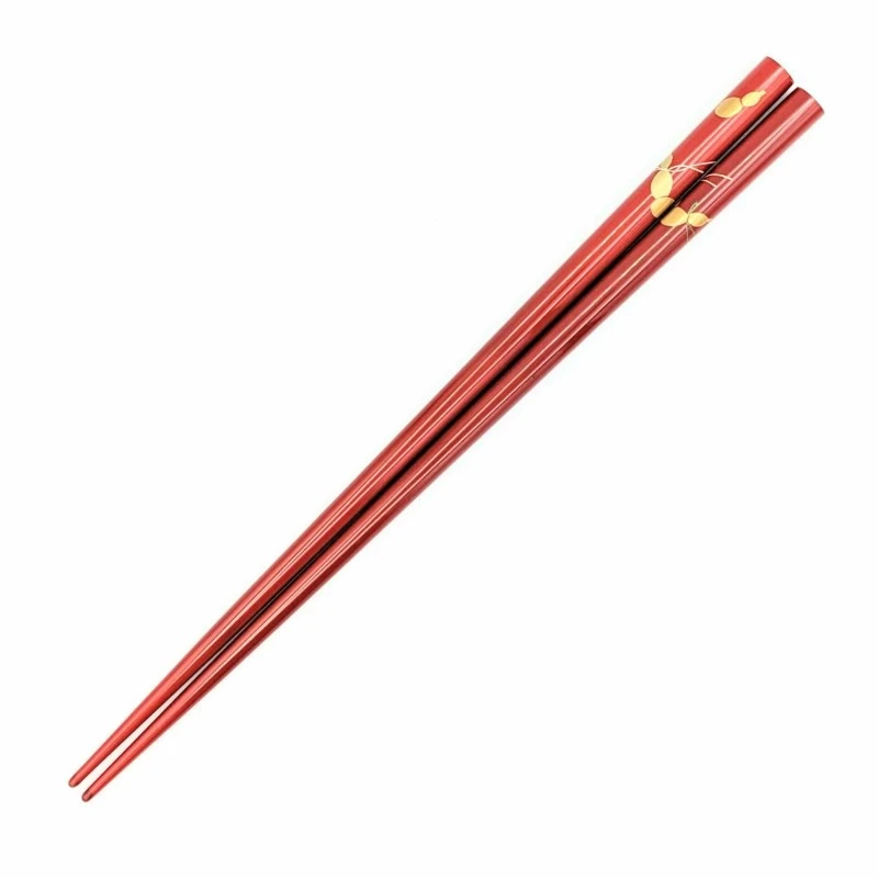 輪島塗　蒔絵箸　六瓢（朱） 3枚目
