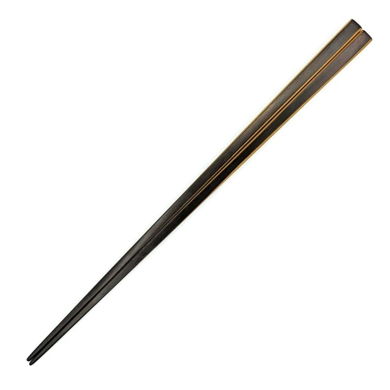 川連塗　縞黒檀　面彩箸　金(大) 3枚目
