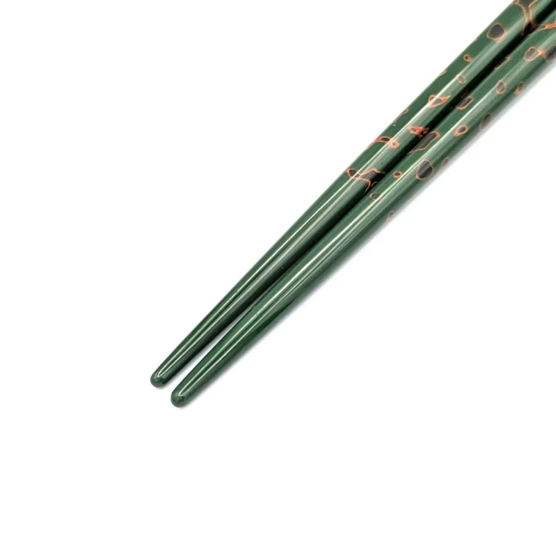 津軽塗箸　唐塗　緑（大） 1枚目