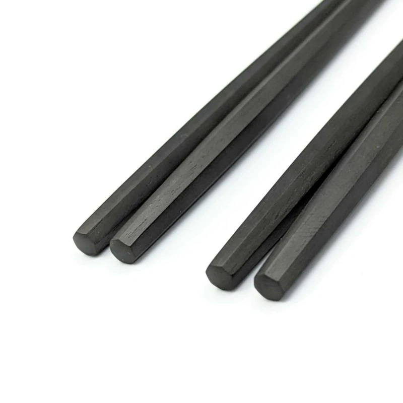 【送料無料】七角　利休　青黒檀　夫婦箸セット【桐箱入】 2枚目