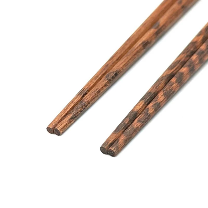 【送料無料】九角　スネークウッド　夫婦箸セット【桐箱入】 1枚目