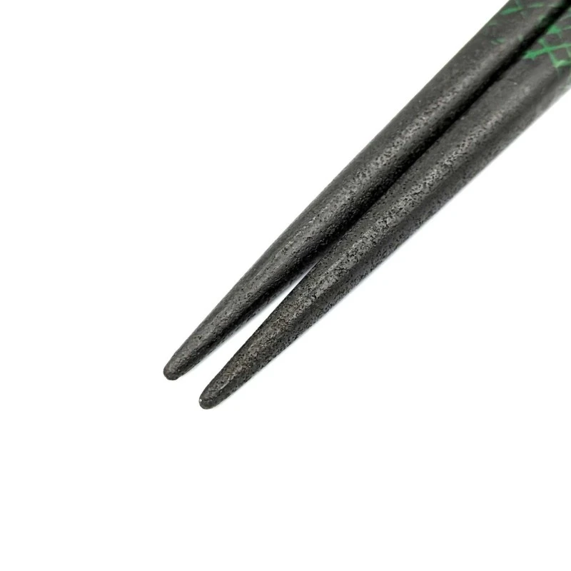 津軽塗　紋紗　力士箸　緑 1枚目