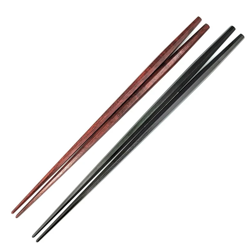 【送料無料】七角利休箸　黒檀　パープルハート　夫婦箸セット【桐箱入】 3枚目