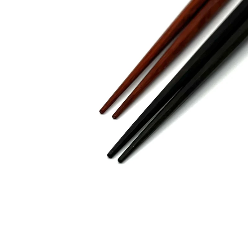 新潟木箸　極上八角　黒檀・紫檀　夫婦箸セット【桐箱入】 1枚目