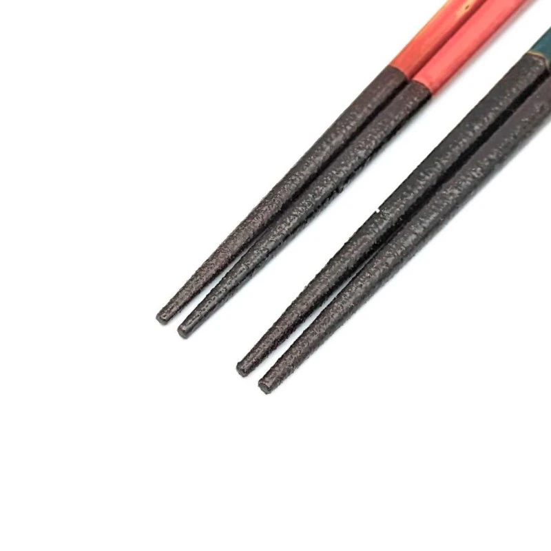 【送料無料】新潟漆器利休箸　群青・桃　夫婦箸セット【桐箱入】 1枚目