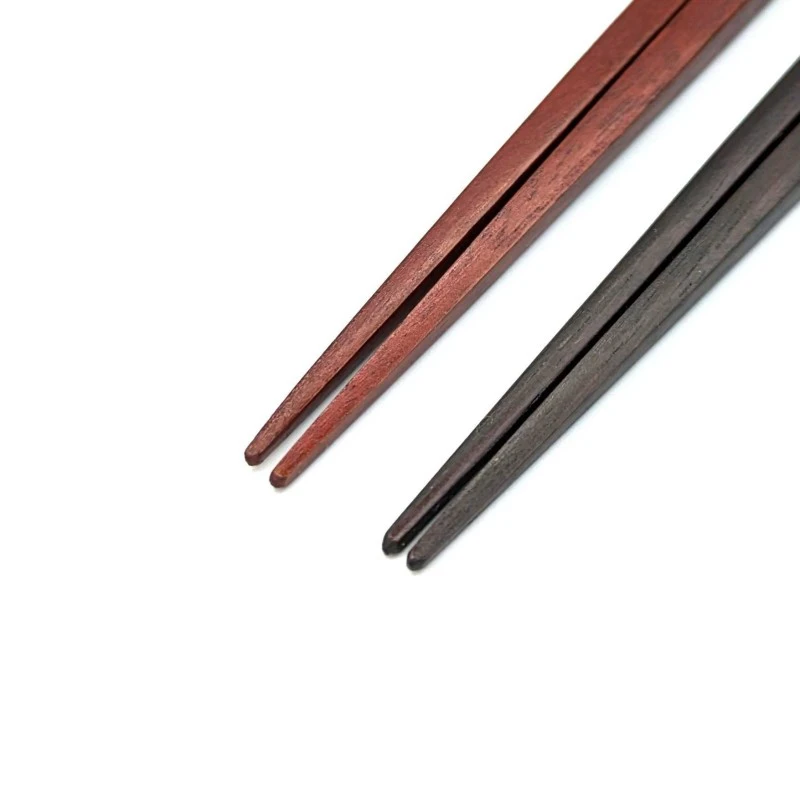 【送料無料】つかいごこち箸　延寿　黒スリ/茶スリ　夫婦箸セット【桐箱入】 1枚目