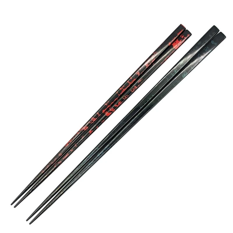 【送料無料】津軽塗箸　曜変天目　青/赤　夫婦箸セット【桐箱入】 3枚目