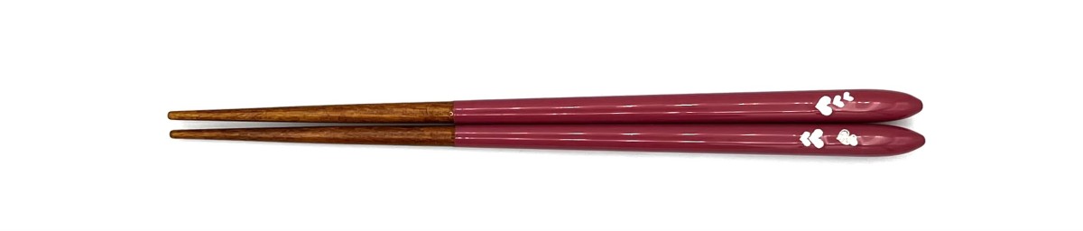 若狭塗箸　子供箸　魔法のコトバ(ピンク)　18cm
