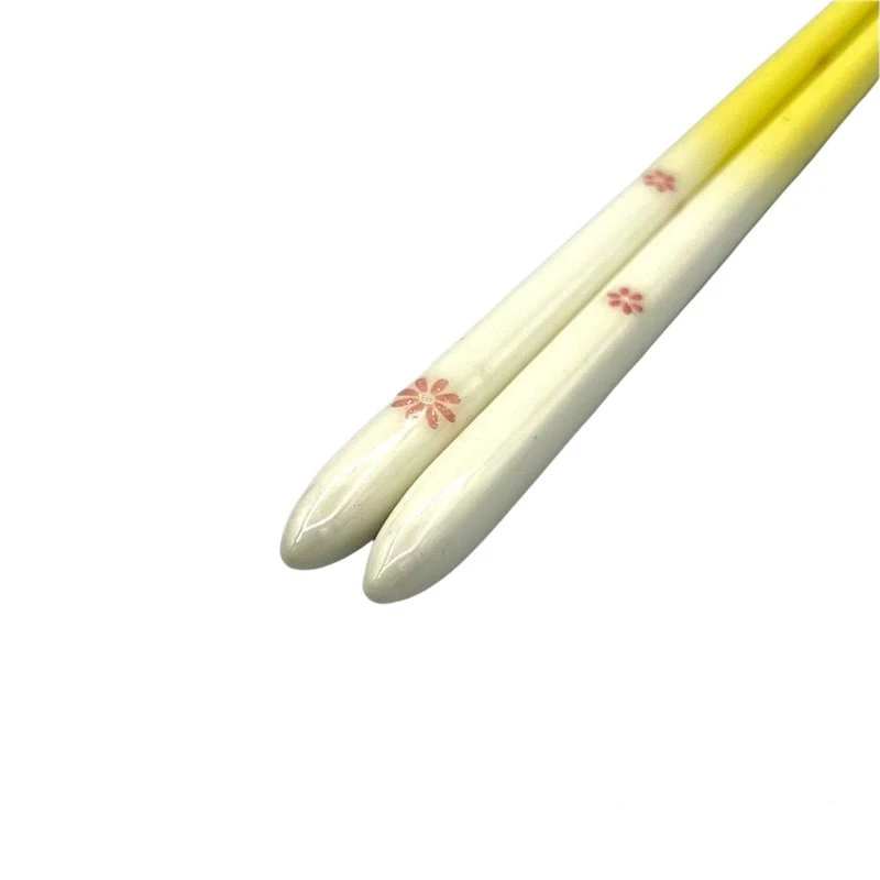 若狭塗箸　子供箸　日曜日のおでかけ(黄色)　18cm 2枚目