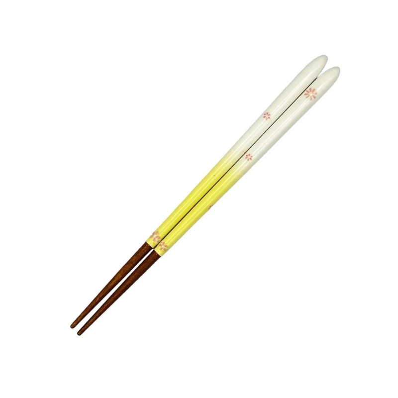 若狭塗箸　子供箸　日曜日のおでかけ(黄色)　18cm 3枚目