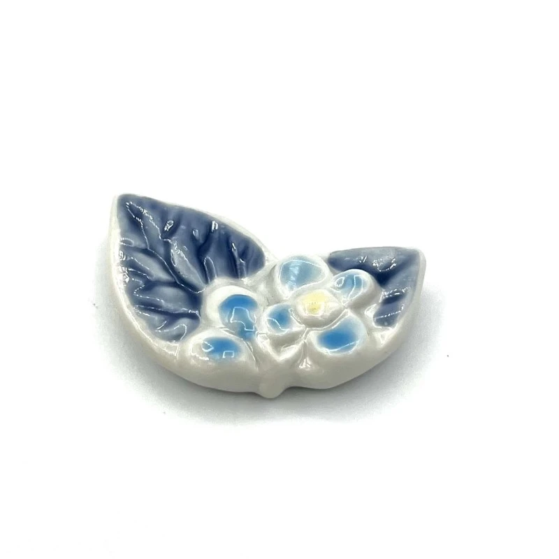 京焼 箸置 紫陽花 青