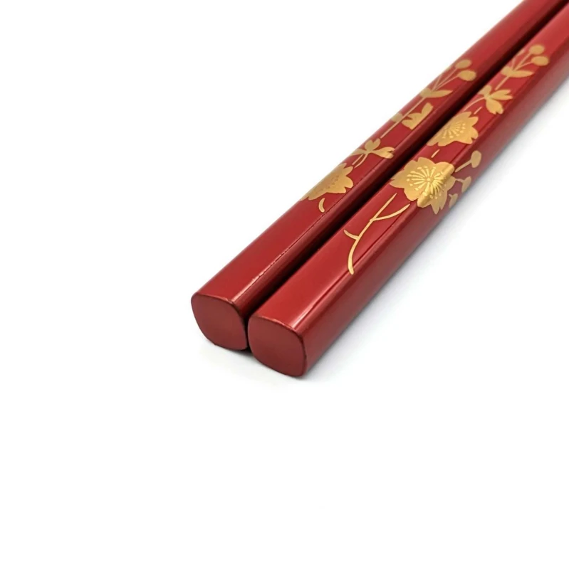 越前漆器　しだれ桜蒔絵箸　(中) 2枚目