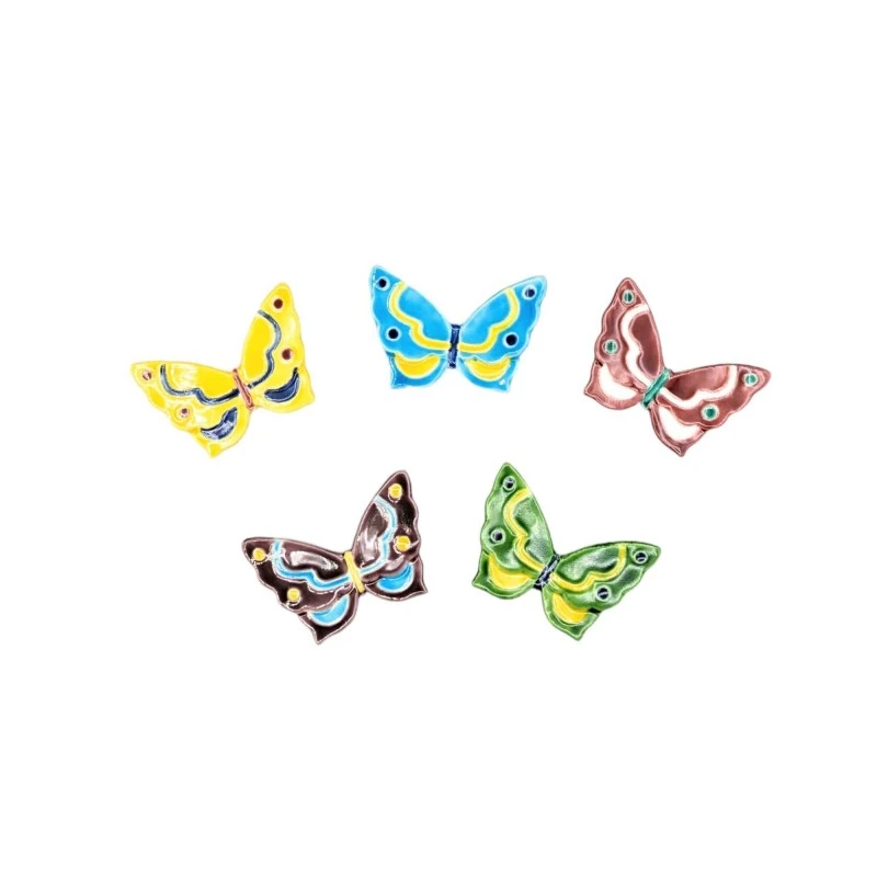 京焼　箸置　色絵蝶　5個セット