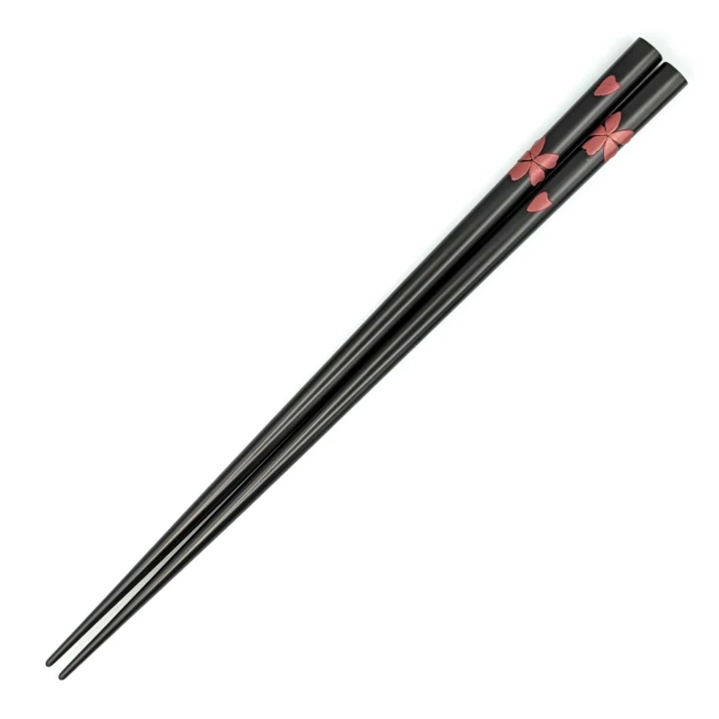 琉球漆器箸 桜 (黒) 3枚目