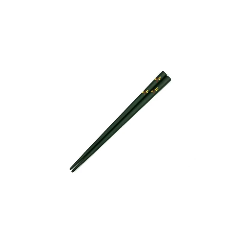 川連塗箸　トンボ　緑　14cm 3枚目