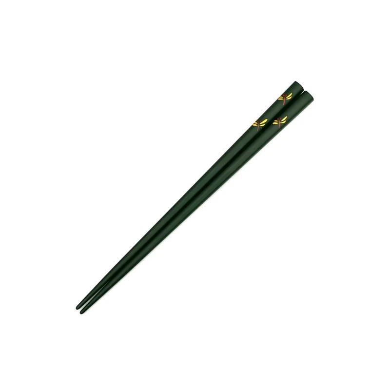 川連塗箸　トンボ　緑　18cm 3枚目