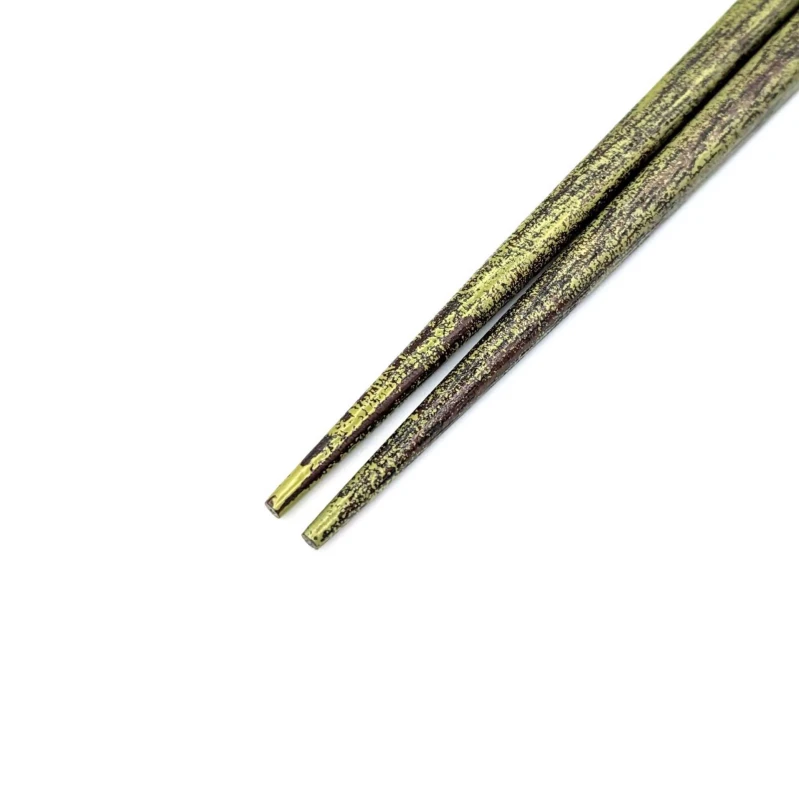 木曽塗箸　あらし(緑) 1枚目