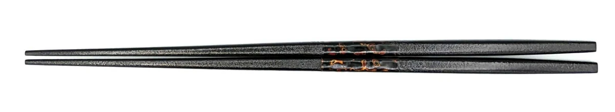 木曽塗箸　利休　総乾漆帯唐塗(大)