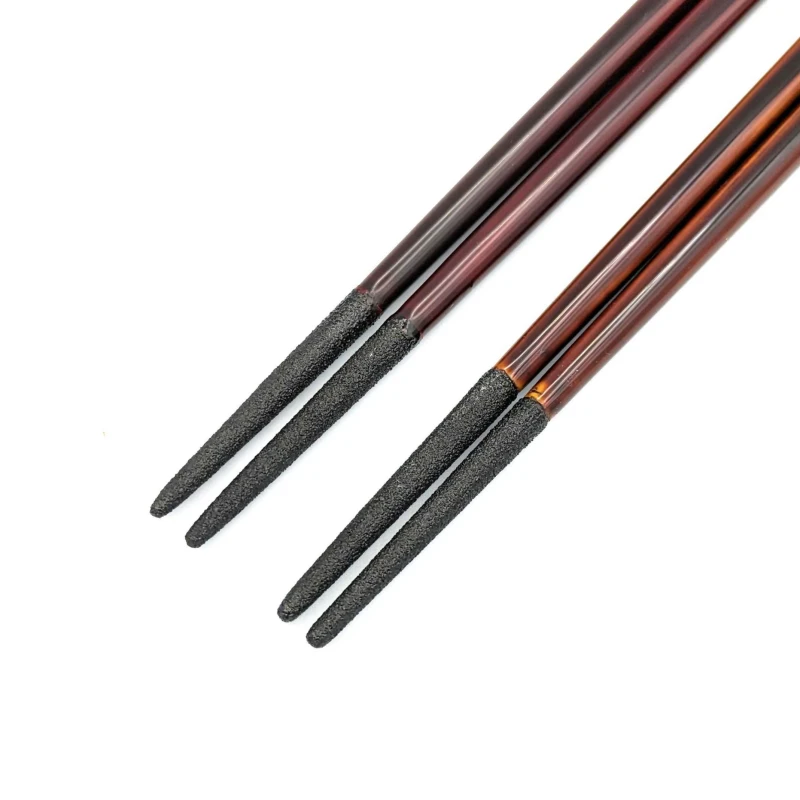 【送料無料】川連塗箸　春慶　黄・紅　夫婦箸セット【桐箱入】 1枚目