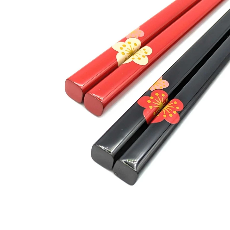 【送料無料】輪島蒔絵箸　梅　夫婦箸セット【桐箱入】 2枚目