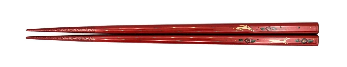 八雲塗箸　椿兎(中)