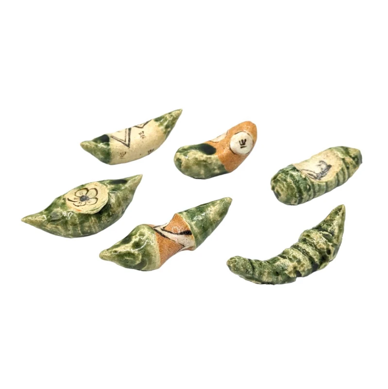 【送料無料】信楽焼　箸置　梅の園　6個組 2枚目